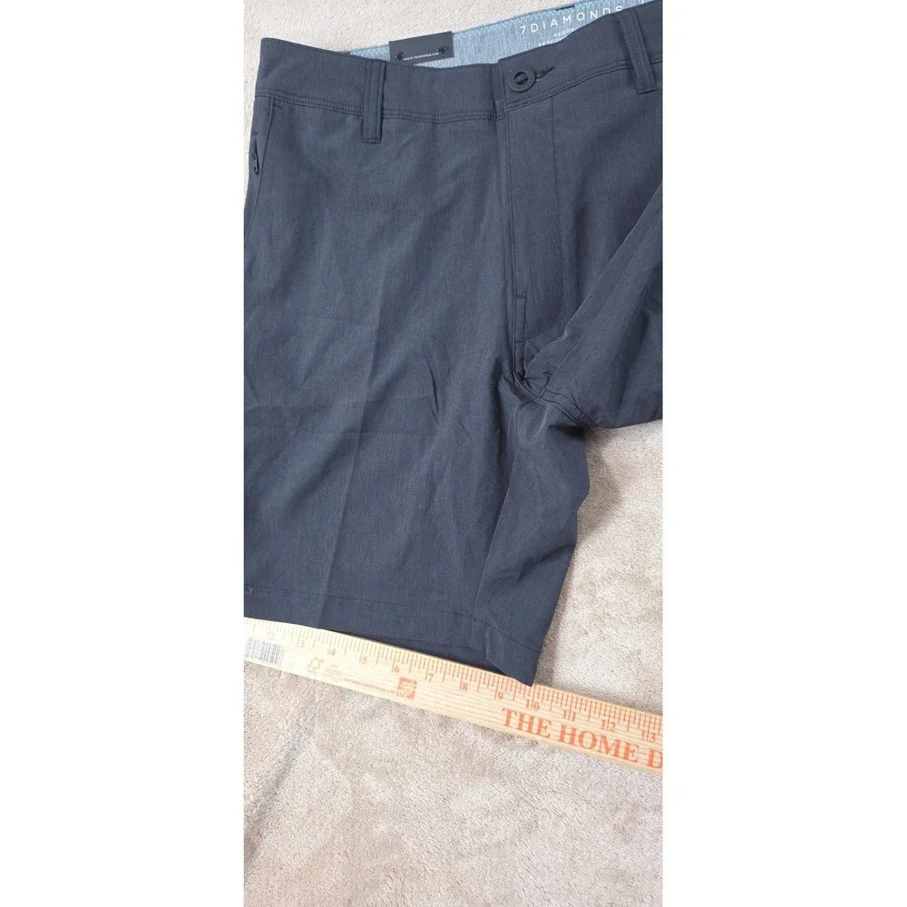 7 Diamonds aeroplane Performance Shorts Mens 31 Charcoal Gray 7